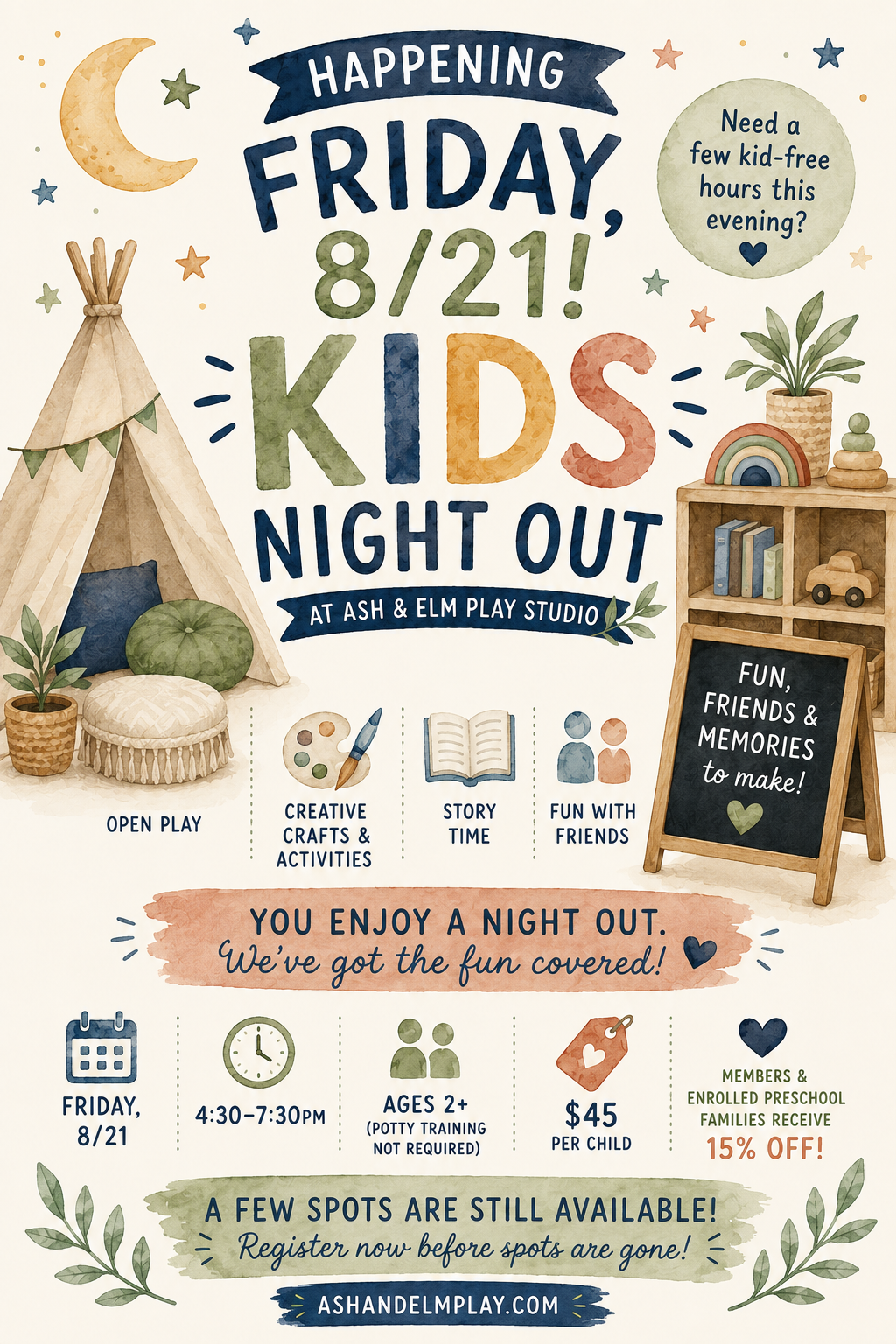Kids Night Out 8/21
