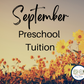 September Preschool Tuition