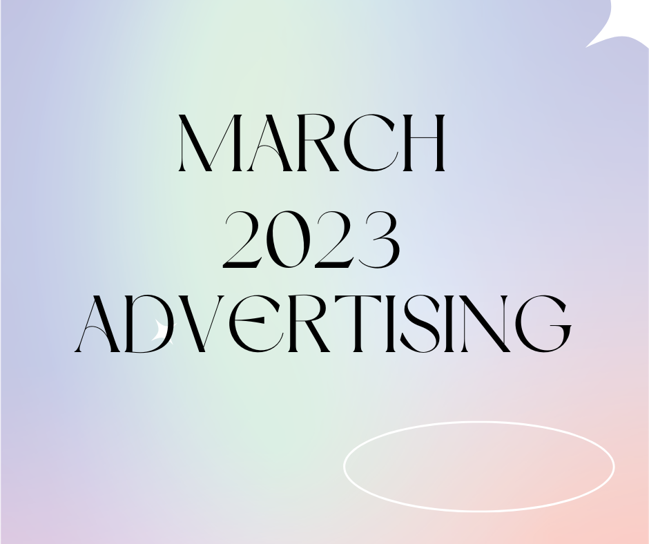 March 2023 Advertising at Ash & Elm